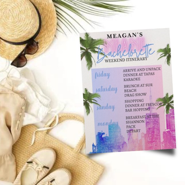 Bachelorette Wochenende | Miami Beach Einladung (Von Creator hochgeladen)