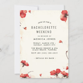 Bachelorette-Wochenende-Party Einladung