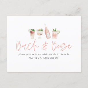 Bachelorette-Wochenende pink mädchenhafte Bachelor Einladungspostkarte