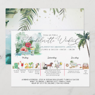 Bachelorette Wochenende Turks & Caicos Einladung
