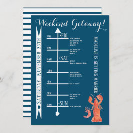 Bachelorette Wochenende weg Einladung