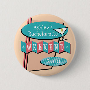 Bachelorette Wochenendenknopf Button