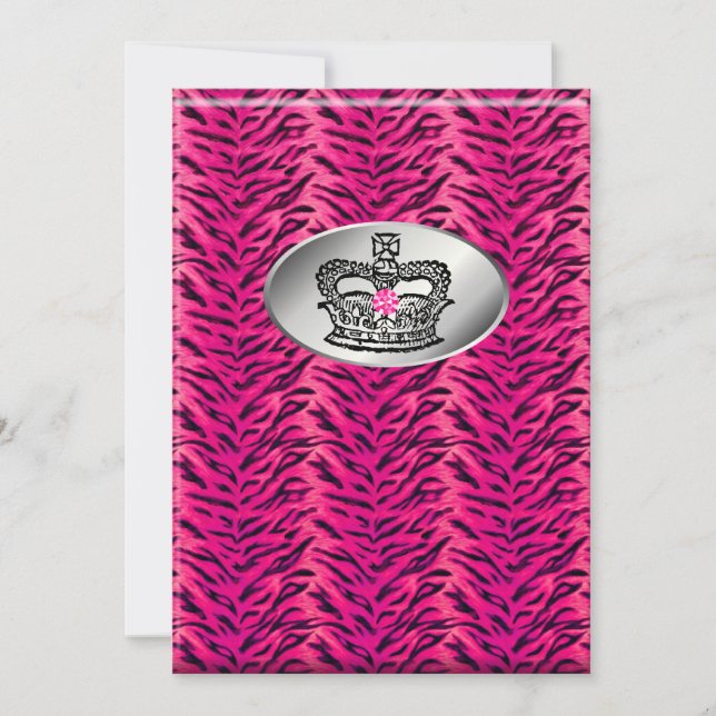 Bachelorette Zebra Jewelry Invitation de la Couron (Devant)