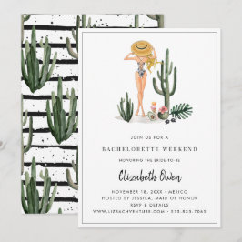 Bachelorette Zielort Bikini Bridal Bash Einladung
