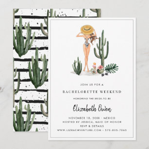 Bachelorette Zielort Bikini Bridal Bash Einladung