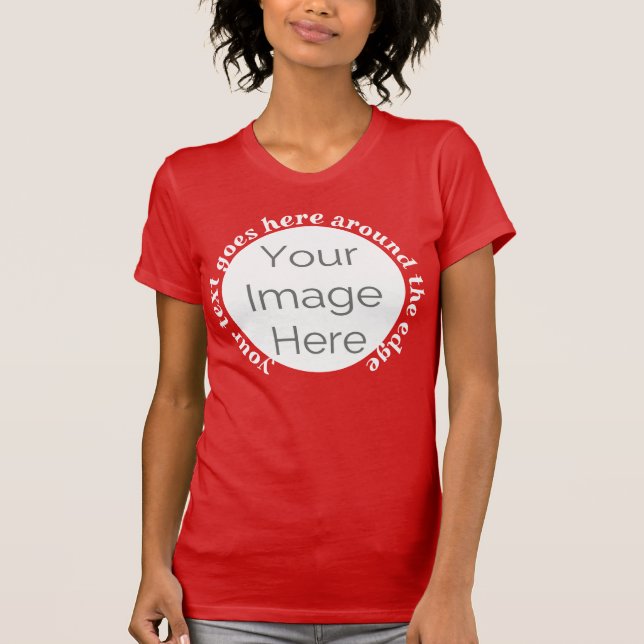 bacheloretten Sie Ihr Bild hier, Foto-Text T-Shirt (Vorderseite)