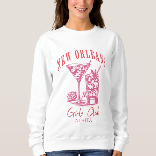 Bachelorettencocktail pink sweatshirt (Vorderseite)
