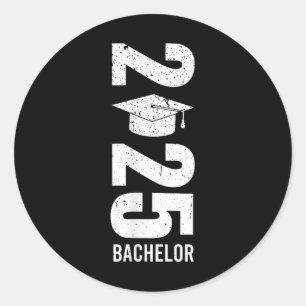 Bachelors Degree Bachelor 2025 Bachelor Party Grad Runder Aufkleber
