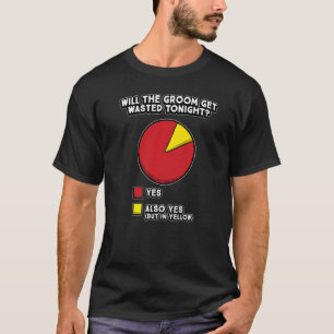 Bachelor's Party Pie Chart Groom Trauzeugen Spaß T-Shirt