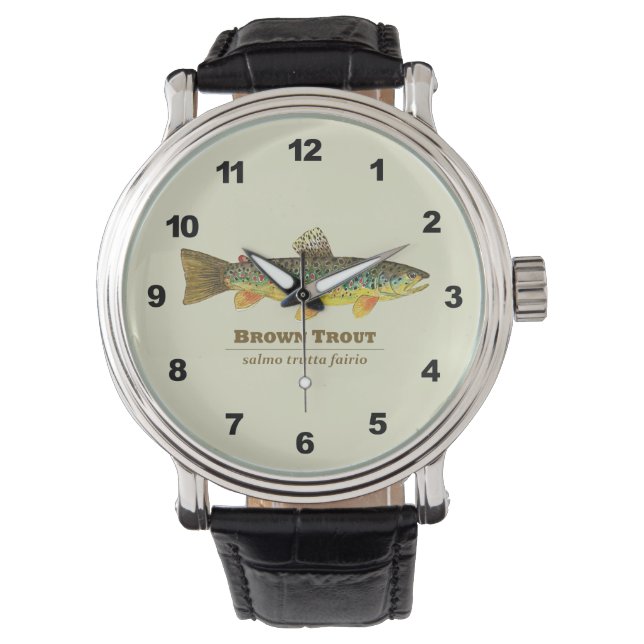 Bachforelle Armbanduhr (Vorderseite)