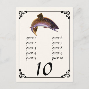 Bachforelle Fisch, Vintage Angelsport Fischer Postkarte