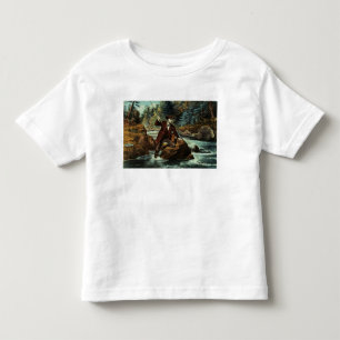 Bachforelle-Fischen - ein aufregender Moment, 1862 Kleinkind T-shirt