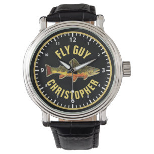 Bachforelle Fliegenfischen Fliegenfischen TYP Cust Armbanduhr
