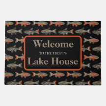 Bachforelle Grau Orange auf Türkis Lake House