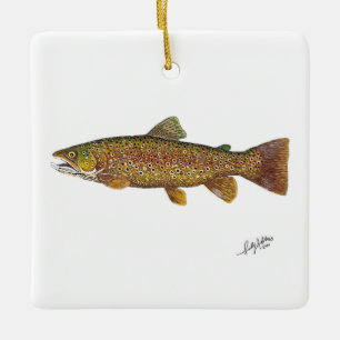 Bachforelle Keramikornament