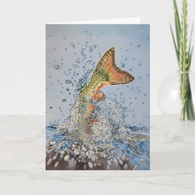 Bachforelle Spritzer Karte (Vorderseite)
