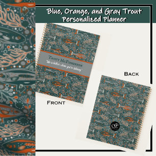 Bachforelle Süßwasser Fisch Blauer Orange Grau Planer