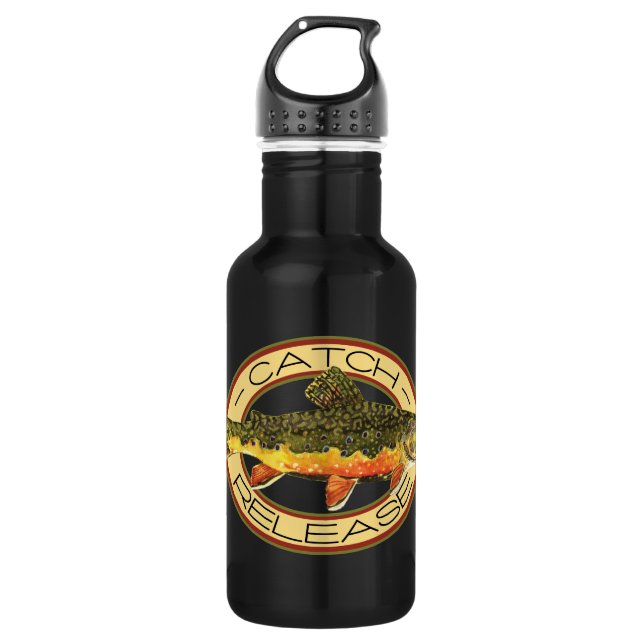 Bachforelle Trinkflasche (Vorderseite)