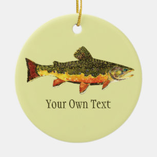 Bachforellen Keramik Ornament
