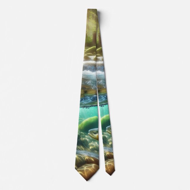 Bachforellen-Socken Krawatte (Vorderseite)