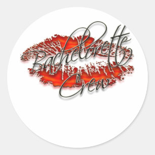 Bachlorette und ihre Party-Crew Runder Aufkleber