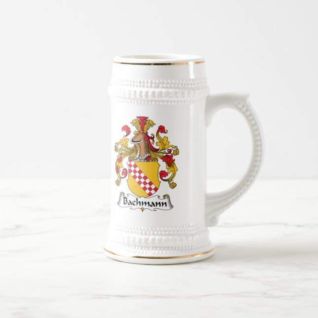 Bachmann Familienwappen Bierglas (Rechts)