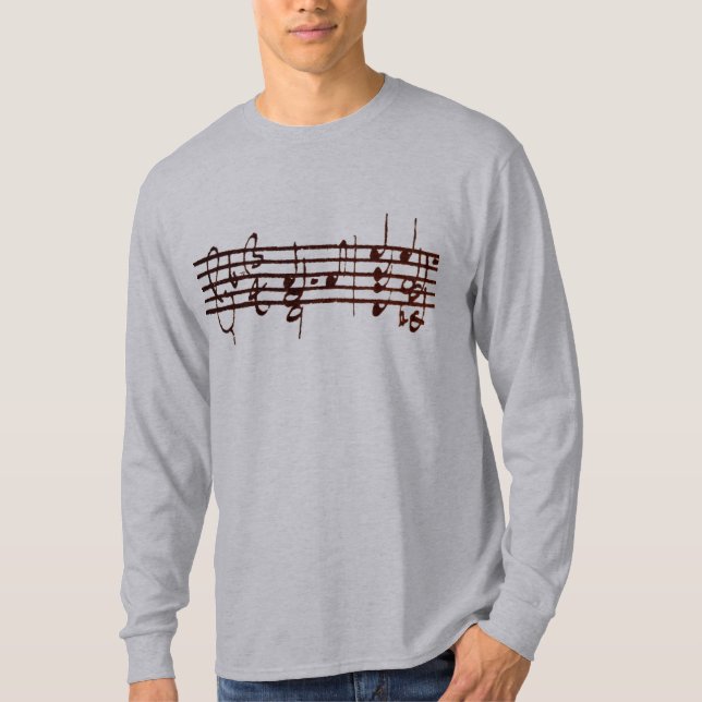 Bachs Chaconne für Violine - erste 2 Maße T-Shirt (Vorderseite)