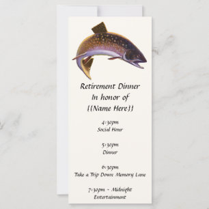 Bachsaibling Fisch, Vintage Sportfischerei Angler