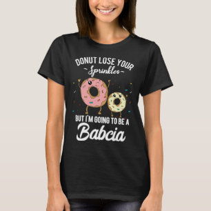 Bacia Polnische Oma Schwangerschaft Babyankündigun T-Shirt