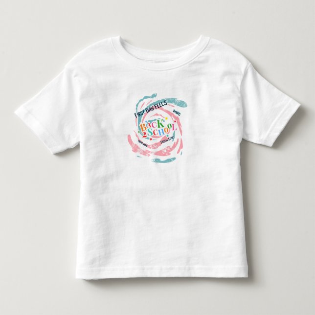 Back 2 School First Day fühlt sich Bücher Hausaufg Kleinkind T-shirt (Vorderseite)