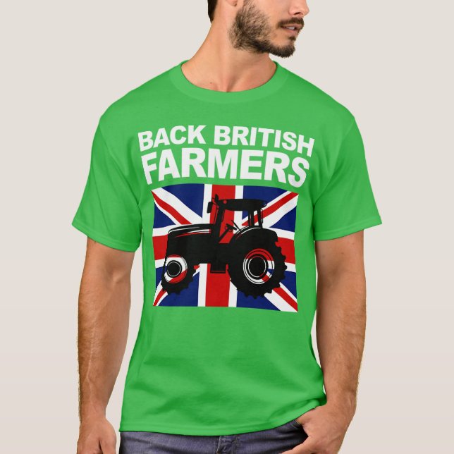 Back British Farmers Support UK Farming T-Shirt (Vorderseite)