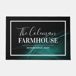 Back Creative Modern Farmhouse Family Monogram Fußmatte