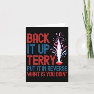 Back It up Terry Shirt 4. Juli lustig Back It U Karte