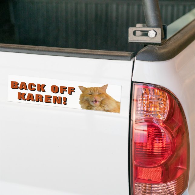 Back Off Karen Cat Meme Autoaufkleber (Auf Lkw)