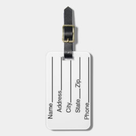Back Pack & Luggage Tag mit Lederband Gepäckanhänger