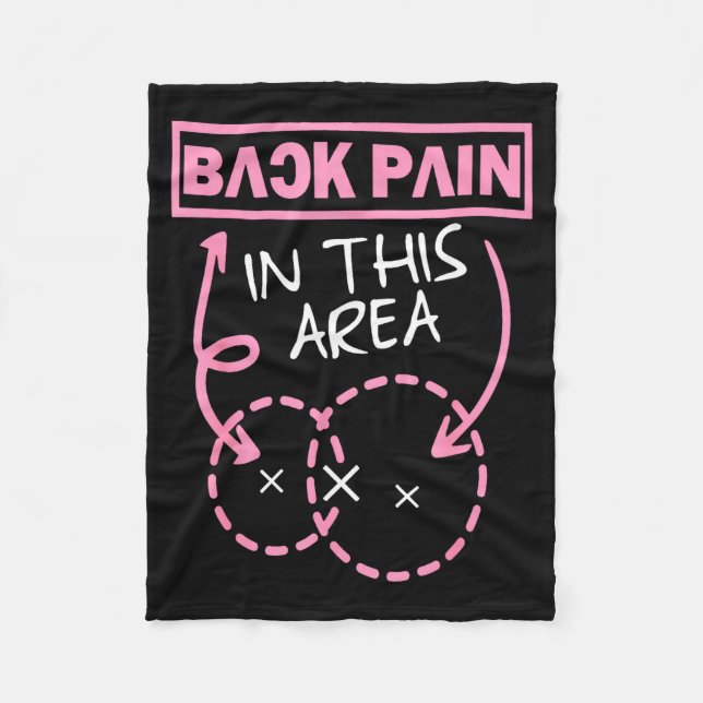 Back Pain In This Area Funny  Fleecedecke (Vorderseite)