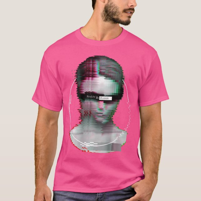 Back Print Techno Music Vaporwave Edm Party Raver T-Shirt (Vorderseite)