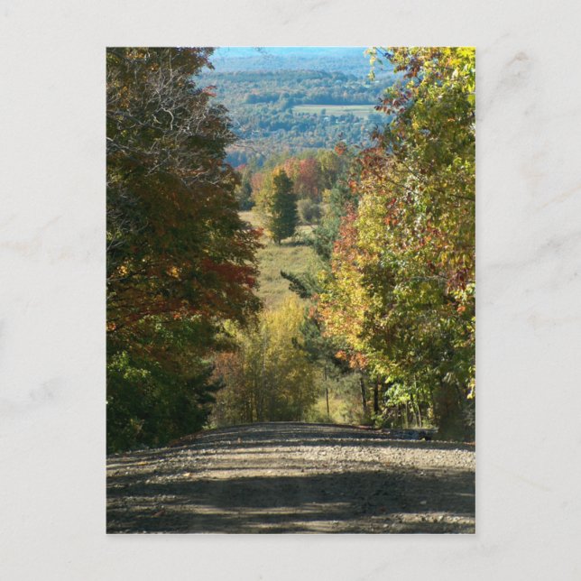 Back Road Vermont Postkarte (Vorderseite)