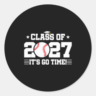 Back School 2027 Baseball 2027 Runder Aufkleber