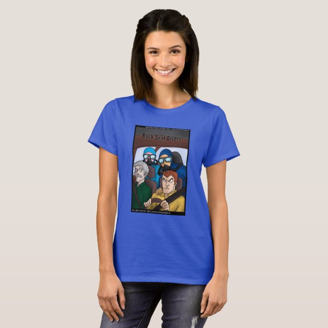 Back Seat Divers Funny Rick London Funny Scuba T-Shirt (Vorne ganz)