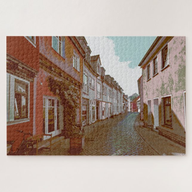 Back Street Germany Digitaler Impressionist Pop Ar (Horizontal)