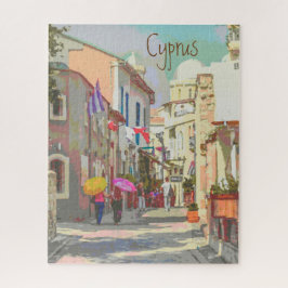 Back Streets of Cyprus Travel Poster Style Art