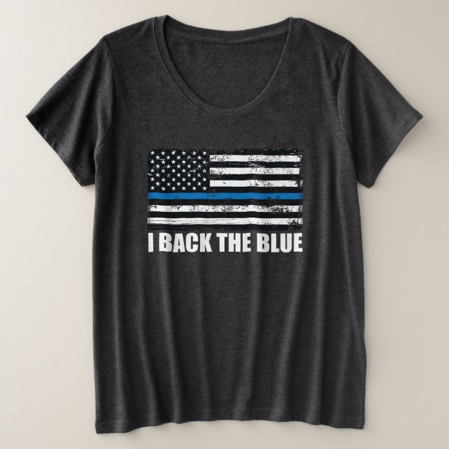 Back the Blue Thin line USA Flag MAGA WWG1WA (Design devant)