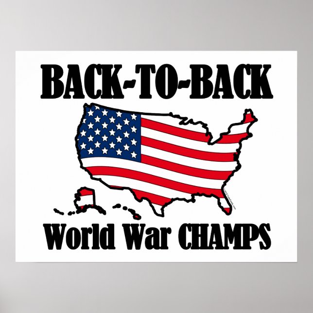 Back-to-Back WW Champs, USA Shape Poster (Vorne)