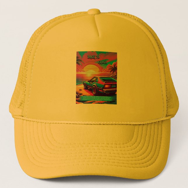 "Back to Kabul" Custom Designed Hat Truckerkappe (Vorderseite)