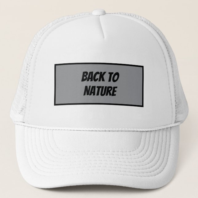 "Back to Nature Mode Truckerkappe (Vorderseite)