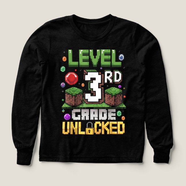 Back to School 3rd Grade Boys Gamer  (Motif recto)