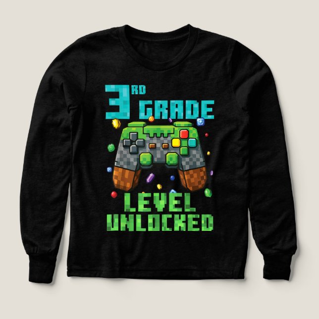Back to School 3rd Grade Boys Gamer  (Motif recto)
