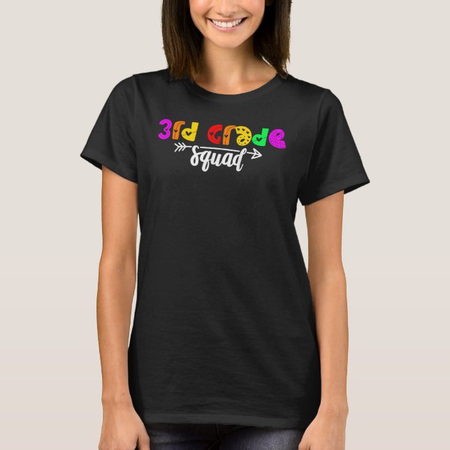 Back To School 3rd Third Grade Squad Teacher Stude T-Shirt (Vorderseite)