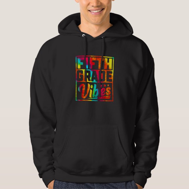 Back To School 5th Grade Vibes First Day Of Teache Hoodie (Vorderseite)